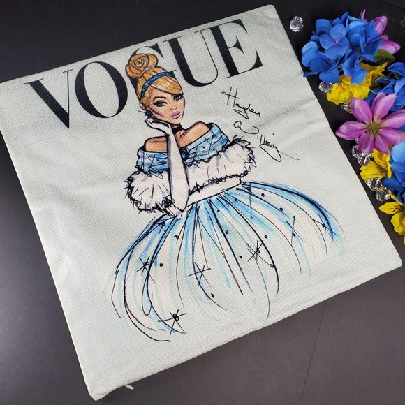 Vogue Disney Inspired Cinderella Princess Decorative Pillowcase - Picture 1 of 9
